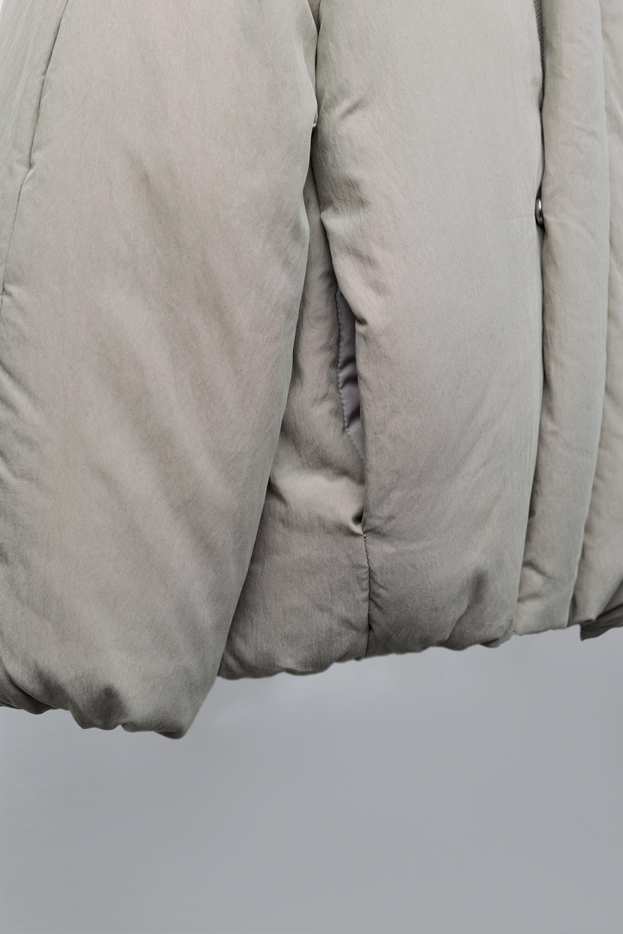 PUFFER COAT WITH EMBOSSED LOGO HOODIE